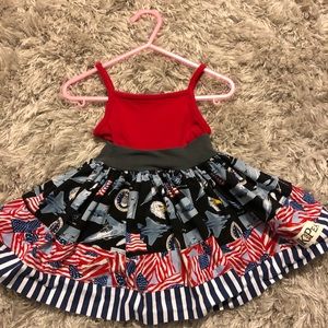 EUC KPea Air Force dress